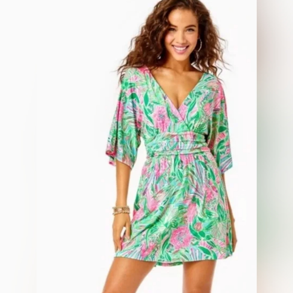 Lilly Pulitzer Pink and Green Skort Romper